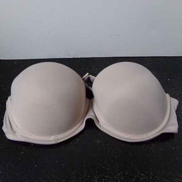 Pink Victoria's Secret Wear Everywhere Nude Push up Bra Strapless Size 34b - Picture 1 of 3